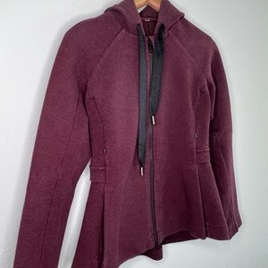 Lululemon hoodie with peplum detail on the back, size 6, excellent condition